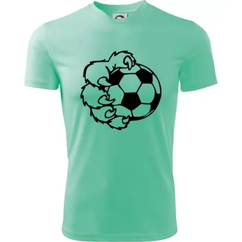 Chlapecké tričko Medvědí tlapa fotbal - Dětské triko sportovní (dresovina) - 134 cm/8 let ( Mátová )
