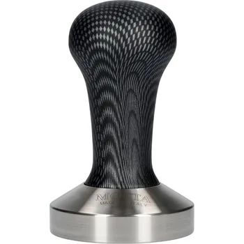 MOTTA Carbon Look 58 mm - kávový tlakovač / kávový ubiják z nerezové oceli