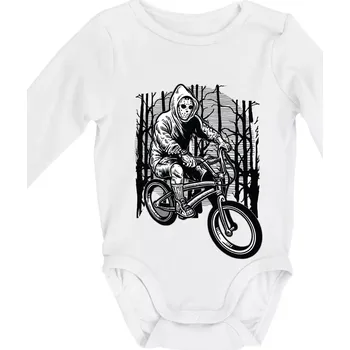 Kojenecký body Ride Bike To Kill - Body kojenecké s dlouhým rukávem - Dlouhý r. do 3 měs ( Bílá )