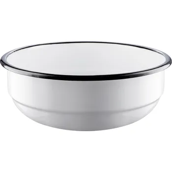 Smaltem potažená mísa OLKUSKIE WYROBY EMALIOWANE 2 l OWE White