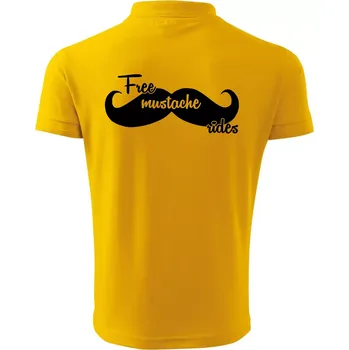 Pánská košile Free Mustache rides - Polokošile pánská Pique Polo 203 - 4XL ( Žlutá )