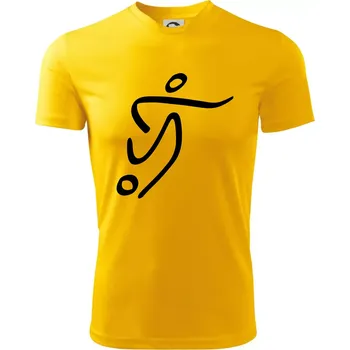 Fotbalista silueta - Dětské triko sportovní (dresovina) - 146 cm/10 let ( Žlutá )