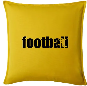 Polštář Football nápis - Polštář 50x50 - 50x50 - Pouze potah ( Žlutá )