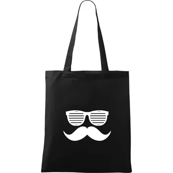 Mustache brýle - Taška bavlněná - 42 x 38 cm ( Černá )