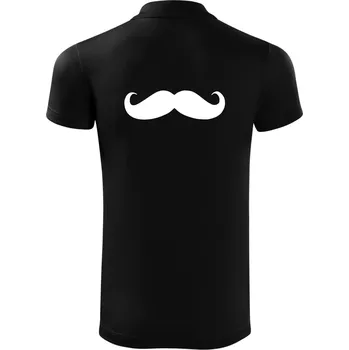 Pánská košile Mustache - knírek - Polokošile Victory sportovní (dresovina) - 3XL ( Černá )