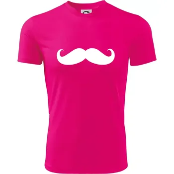 Mustache - knírek - Dětské triko sportovní (dresovina) - 146 cm/10 let ( Neon Pink )