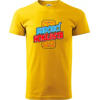 Pánské tričko Budoucí hokejista - Triko extra velké (5-8XL) - 8XL ( Žlutá )