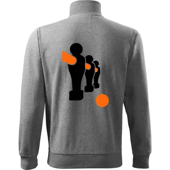 Pánská mikina Fotbálek postavy - Mikina bez kapuce Adventure - 3XL ( Tmavě šedý melír )