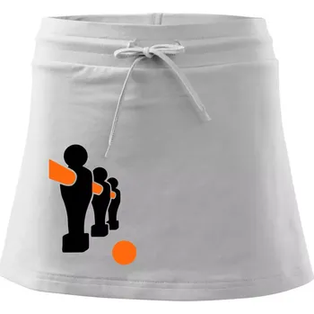 Dámská sukně Fotbálek postavy - Sportovní sukně - two in one - XS ( Bílá )