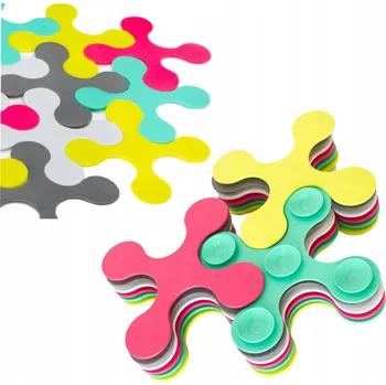 Puzzle Prostiskluzová podložka do vany PUZZLE 18 ks S ATESTY Prince Lionheart