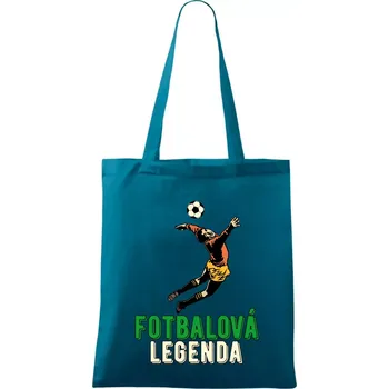 Nákupní taška Fotbalová legenda brankář - Taška bavlněná - 42 x 38 cm ( Petrolejová )
