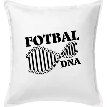 Polštář Fotbal DNA - Polštář 50x50 - 50x50 - Pouze potah ( Bílá )