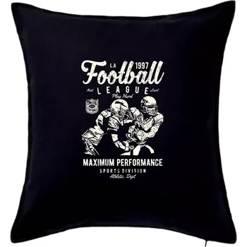 Polštář Football League plakát - Polštář 50x50 - 50x50 - Včetně výplně ( Černá )