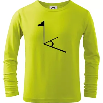 Dětská móda Rohový praporek - Triko dětské Long Sleeve - 158 cm/12 let ( Limetková )
