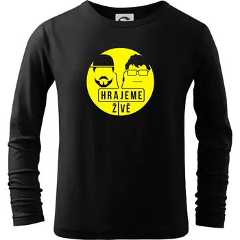 Chlapecké tričko Vortex hrajeme živě - Triko dětské Long Sleeve - 104-110cm / 3-4 roky ( Černá )