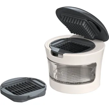 Kráječ zeleniny LURCH Miro bílý - plastový sekáček na česnek