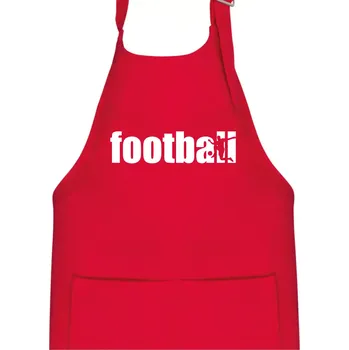 Kuchyňská zástěra Football nápis - Dětská zástěra na vaření - Univerzální velikost ( Červená )