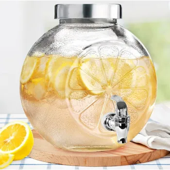 Dávkovač nápoje Skleněná nádoba na nápoje s kohoutkem 5,4 l