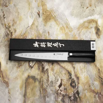 TAMAHAGANE San VG-5 Black 27 cm - japonský nůž Sujihiki z nerezové oceli