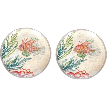 Talíř Hluboké jídelní talíře z melaminu ROSE TULIPANI SEA LIFE 21 cm 2 ks.