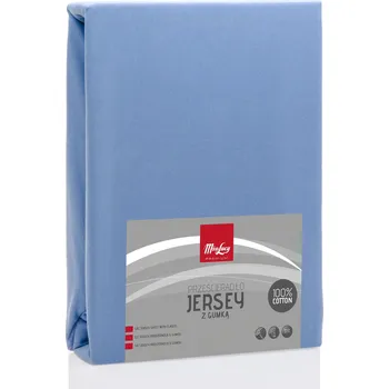 Prostěradlo Jersey prostěradlo s gumou MISS LUCY OCEÁN MODRÉ 180&nbsp;x&nbsp;200&nbsp;cm