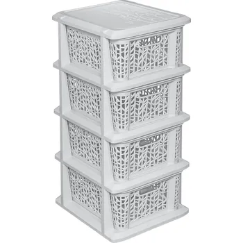 Knihovna Plastová knihovna se zásuvkami BRANQ BAMBOO