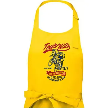 Kuchyňská zástěra Tour De Hills - Dámská zástěra na vaření - Univerzální velikost ( Žlutá )