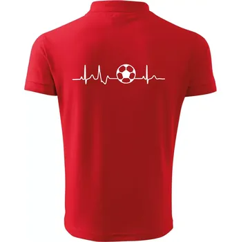 Pánská košile Ekg fotbal míč - Polokošile pánská Pique Polo 203 - L ( Červená )