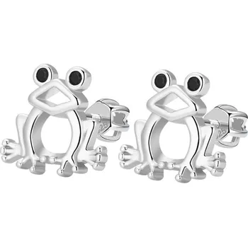 Náušnice Stříbrné náušnice žába
