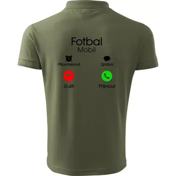 Pánská košile Fotbal volá - Polokošile pánská Pique Polo 203 - L ( Khaki )