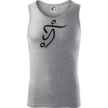 Fotbalista silueta - Tílko pánské Core - S ( Tmavě šedý melír )