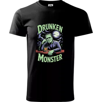 Drunken Monster - Triko extra velké (5-8XL) - 8XL ( Černá )