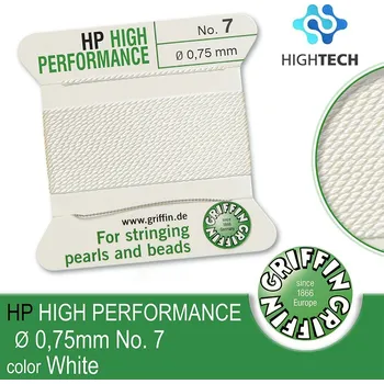 Nit High Performance EXTRÉMNĚ pevná nit GRIFFIN síla nitě 0,75mm Barva White