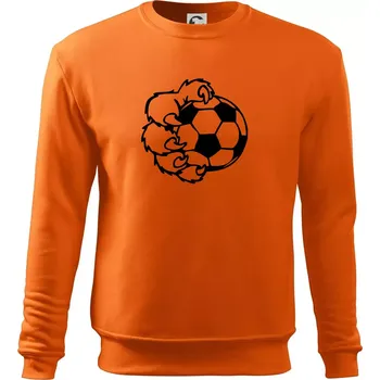 Pánská mikina Medvědí tlapa fotbal - Mikina Essential pánská - 2XL ( Oranžová )