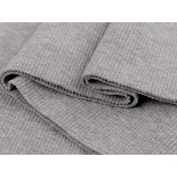 Elastický bavlněný náplet žebrovaný - tunel 16x80 cm - 100 (Melé 8%) šedá holubí melír