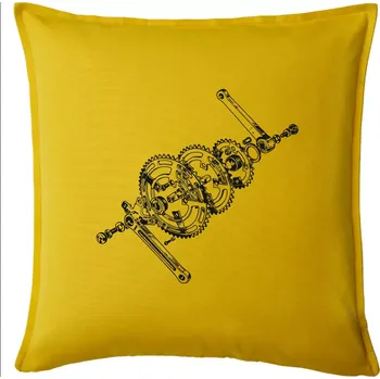 Polštář Cyklo rozkres převody - Polštář 50x50 - 50x50 - Pouze potah ( Žlutá )