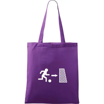 Nákupní taška Únik fotbal - Taška bavlněná - 42 x 38 cm ( Fialová )