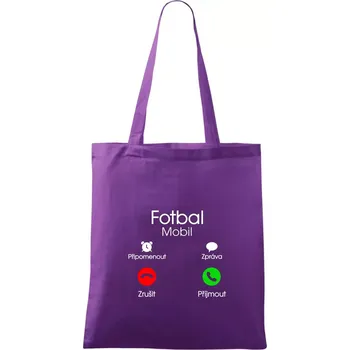 Fotbal volá - Taška bavlněná - 42 x 38 cm ( Fialová )