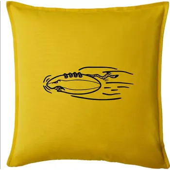 Polštář Americký fotbal letící míč - Polštář 50x50 - 50x50 - Pouze potah ( Žlutá )