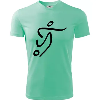 Chlapecké tričko Fotbalista silueta - Dětské triko sportovní (dresovina) - 122 cm/6 let ( Mátová )