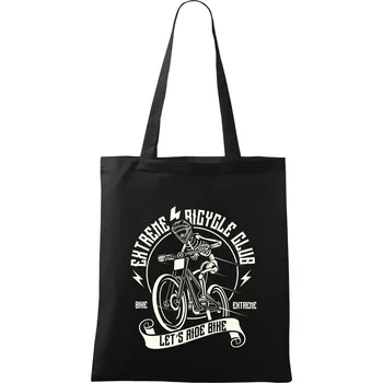 Nákupní taška Let's Ride Bike - Taška bavlněná - 42 x 38 cm ( Černá )