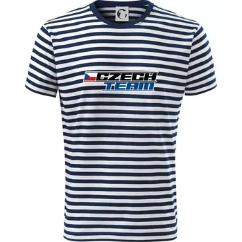 Czech team s vlajkou - Mistrovství světa v ledním hokeji 2025 - Triko na vodu - M ( Prouhovaná )