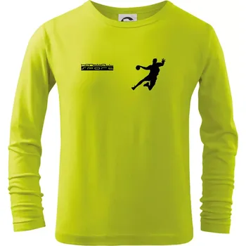 Chlapecké tričko Handball sport - Triko dětské Long Sleeve - 158 cm/12 let ( Limetková )