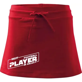 Dámská sukně Best football player in galaxy - Sportovní sukně - two in one - M ( Červená )