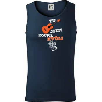 Když koupíš kytaru - Tílko pánské Core - L ( Námořní modrá (velmi tmavá - téměř černá) )