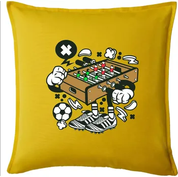 Polštář Fotbalový stolňák - Polštář 50x50 - 50x50 - Pouze potah ( Žlutá )