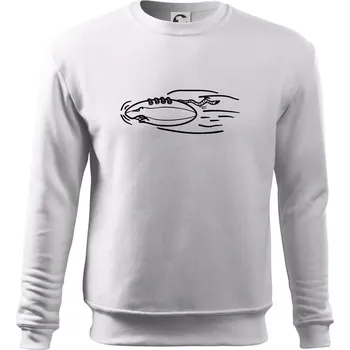 Pánská mikina Americký fotbal letící míč - Mikina Essential pánská - 2XL ( Bílá )