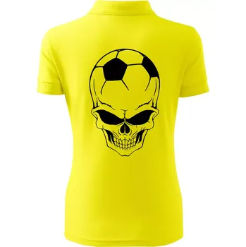 Fotbal lebka míč - Polokošile dámská Pique Polo - M ( Citrónová )