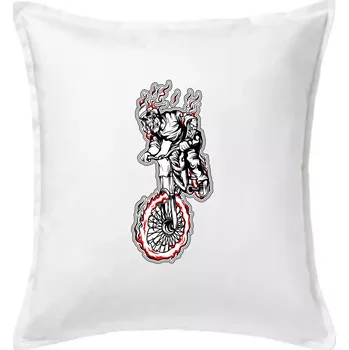 Polštář Kostra downhill - Polštář 50x50 - 50x50 - Pouze potah ( Bílá )