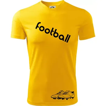 Chlapecké tričko FOOTBALL nápis šikmo - Dětské triko sportovní (dresovina) - 122 cm/6 let ( Žlutá )